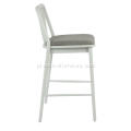 Minimalistyczne krzesło barowe białe drewniane stołek barowy ramy